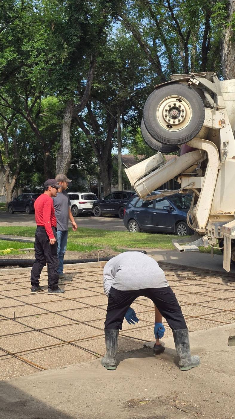 On-site consultation before a concrete repair project in Saskatoon